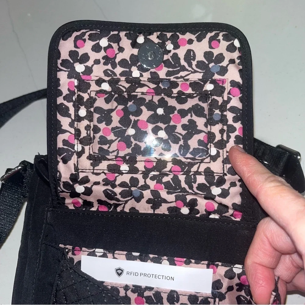 Vera Bradley Microfiber Mini Hipster Crossbody Purse with RFID Protection